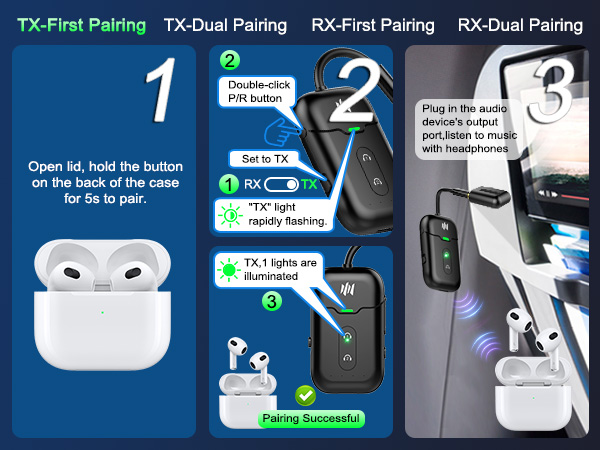 airplane bluetooth adapter for headphones