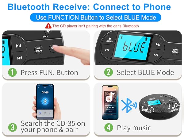 portable cd player with headphones