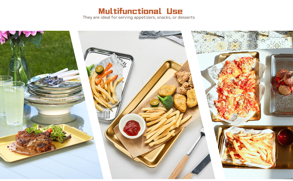 Rectangle Metal Dinner Plates