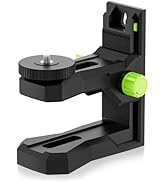 Huepar Fine-tuning Bracket for Line and Point Laser Levels, 1/4"-20 Male Thread L-Shape Magnetic ...