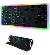 RGB Mousepad Led Mouse Pad Desk Mat I 31.5 x 11.8 Inch Large Mouse Pad I XL Oversized Big Mouse m...
