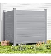 YITAHOME 44" W X 44" H Air Conditioner Fence Privacy Screen, Outdoor Trash Can Enclosure with Met...