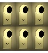 KINUR 6 Pack Night Light, LED Night Lights Plug into Wall with Dusk to Dawn sensors, Plug in Nigh...