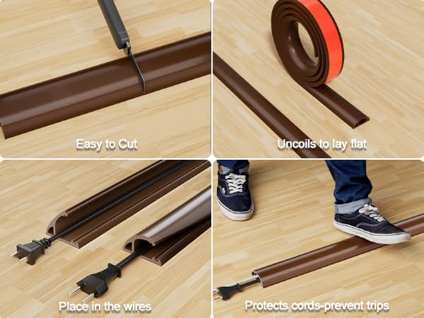 Floor Cord Cover Cable Protector