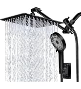 Shower Head,10 Inch High Pressure Rain Shower Head with Handheld Spray Combo, Adjustable Dual Rai...