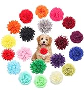20Pcs Dog Flower Collar Accessory, Catcan Multi-Color Pet Flower Collars 2 Style Soft Chiffon Dog...