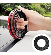 Car Weather Stripping,T-Shape Cuttable Car Windshield Trim Sunroof Seal with Self Adhesive,Waterp...