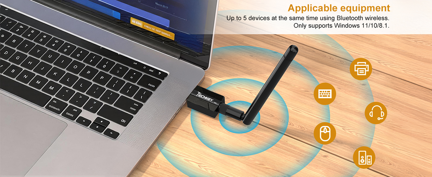Long Range USB Bluetooth 5.4 Adapter for Desktop PC