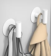 VINHOLD Heavy Duty White Towel Hooks, Stainless Steel Adhesive Coat Hooks for Bags, Towels, Robes...