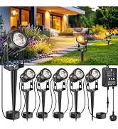 ROLANCHE Plug and Play Low Voltage Landscape Lighting Kit, 6-Pack Wired Landscape Lights with Sma...