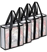 Lukeline Vinyl Record Organizer (4 Pack), Clear LP Vinyl Organizer, Holds 145 Albums, Dust/Scratc...