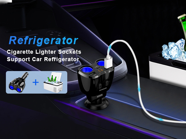 2 Socket Cigarette Lighter Splitter