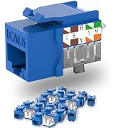 Lysymixs Keystone Jack Cat6 Slim 25 Pack, Cat6 Keystone Jacks 90 Degree, RJ45 Keystone Jack Punch...