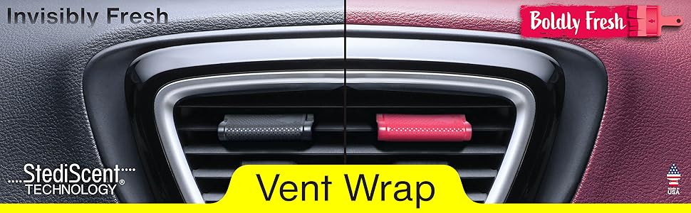 LITTLE TREES Vent Wrap invisibly fresh and boldy fresh side by side comparison