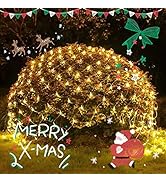 JMEXSUSS 200 LED Net Lights Outdoor Mesh Lights, 8 Modes 9.8ft x 6.6ft Net Lights for Bushes Plug...