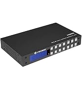 J-Tech Digital 4x4 HDMI Matrix Switch 4K 60Hz HDMI 2.0, Compatible with HDR Dolby Vision Audio Ex...
