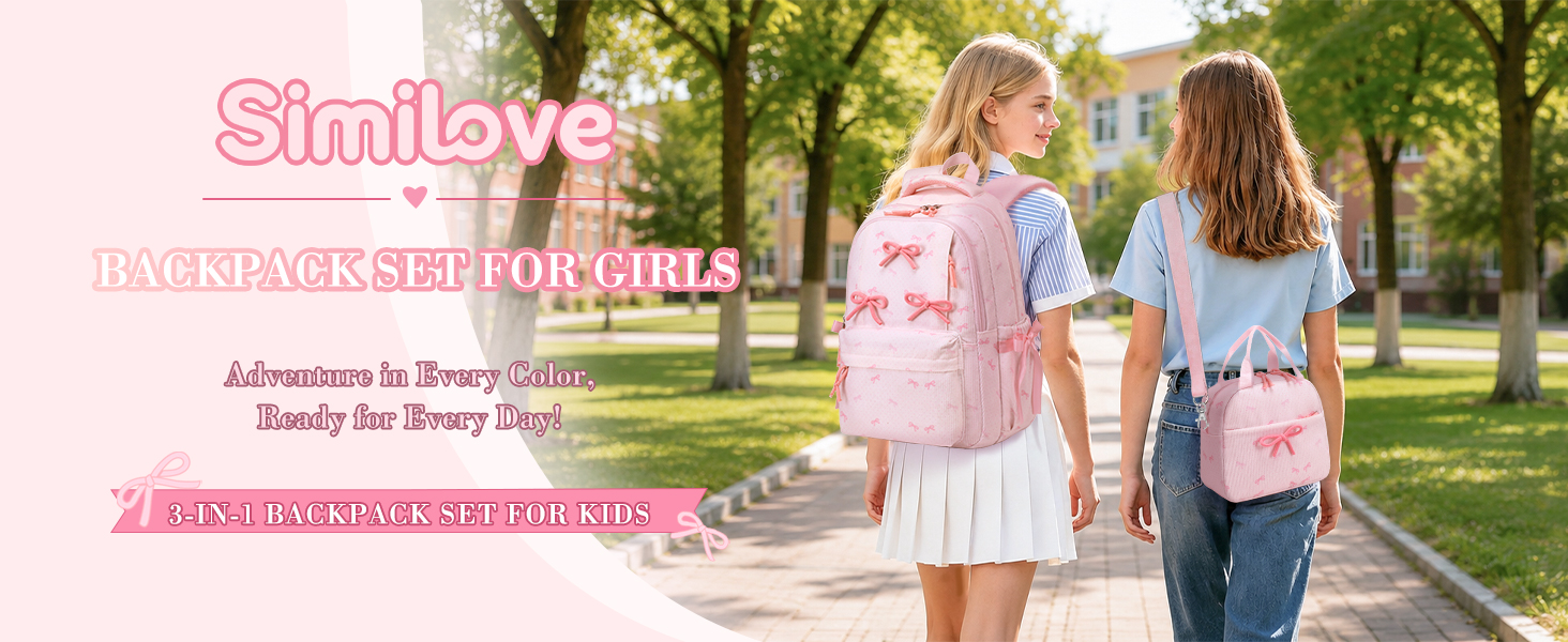 bow backpack for girls
