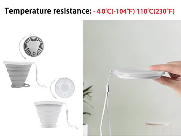 Silicone Collapsible Cups for Traveling Foldable Camping Cups