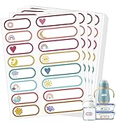 480 Pcs Baby Bottle Labels for Daycare, Waterproof Name Labels for Daycare, Self-Laminating Schoo...