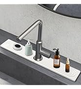 EKRHORBY Stone Faucet Mat for Kitchen Sink - Super Absorbent Sink Protectors,24'' Diatomaceous Ea...