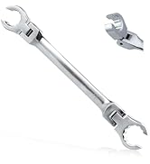GOLD DEER Flex Head Flare Nut Wrench 15 * 17mm Metric Double Flexible Flare Nut Line Wrench Flex ...