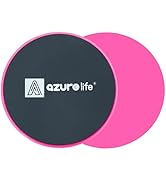 A AZURELIFE Exercise Core Sliders, Dual Sided Exercise Gliding Discs Use on Carpet or Hardwood Fl...