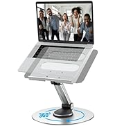 COLOR LIZARD Laptop Stand, 360° Rotating Laptop Stand for Desk, Adjustable Aluminum MacBook Stand...