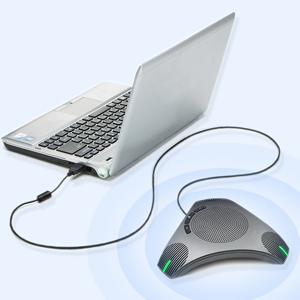 usb plug and play of Q95mini conference microphone conference speaker