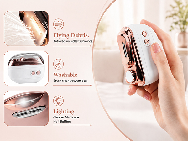 2-in-1 Smart Electric Nail Clipper & Polisher