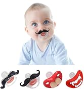 Mustache Newborn Pcifiers for 0-6 Months,Funny Pacifiers for Babies, Mustache Pacifier,Teeth Bink...
