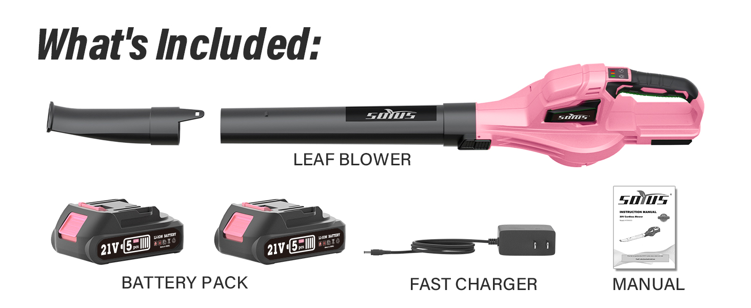 pink leaf blower