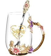 OEAGO Sisters Gifts from Sister for Women Elegant Tea Cup Unique Christmas Birthday Gifts for Sis...