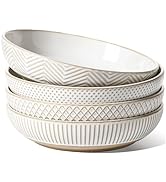 LE TAUCI Pasta Bowls 46oz, Large Salad Bowl, Ceramic Serving Plate, House-warming Wedding Present...