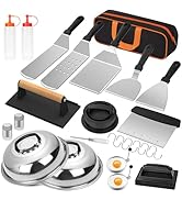 Griddle Accessories Kit, 25PCS Flat Top Grill Accessories Set for Blackstone and Camp Chef, Grill...