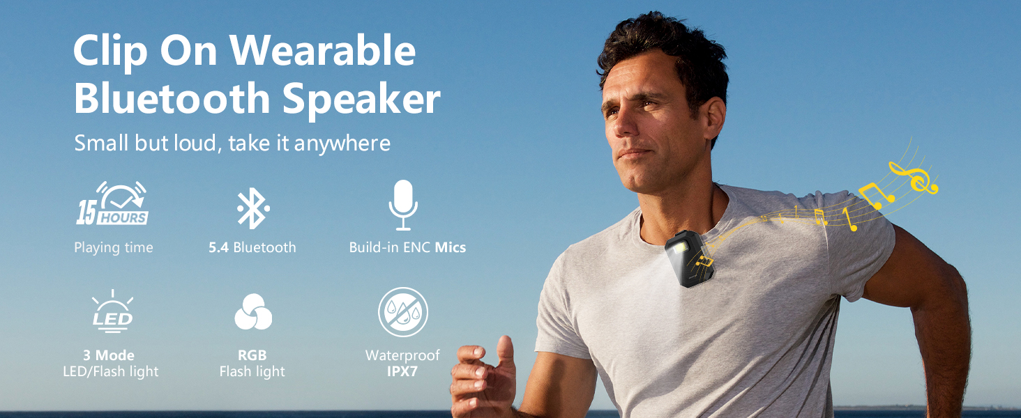 Waterproof Clip-On Portable Speaker