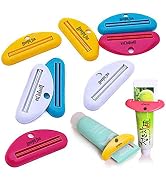 LOVEINUSA Toothpaste Tube Squeezer Dispenser- 4 Pack Random Colors