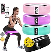 Booty Bands for Working Out – Set of 4 Durable Fabric Resistance Bands for Women and Men, Best Wo...