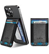Phone Wallet Stick On, Phone Wallet with Adjustable Stand, Open ID Window, 8-Card Holder, Stronge...