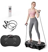HTM Vibration Plate Exercise Machine - 300 lbs Weight Capacity, 120 Speed Levels, 9 Workout Modes...