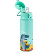 OLDLEY 20 Oz Insulated Stainless Steel Water Bottle For Kids, With Straws Leak-proof, Kids Water ...