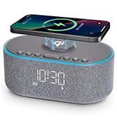 Odokee Wireless Charging Alarm Clock Radio: Qi Certified Fast Wireless Charger for iPhone Samsung...