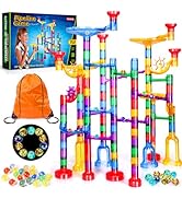 Meland Marble Run - 132Pcs Marble Maze Game Building Toy for Kid, Marble Track Race Set & STEM Le...