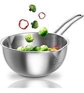 WAGENSTEIGER Stainless Steel Baby Wok 200mm / 7.87inches, 3-Ply Base with Aluminum Core, All Cook...