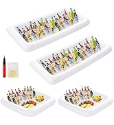 HBlife 4 PCS Inflatable Serving Bar, 2 Size Inflatable Buffet Cooler for Party,BBQ,Luau, Salad Ic...