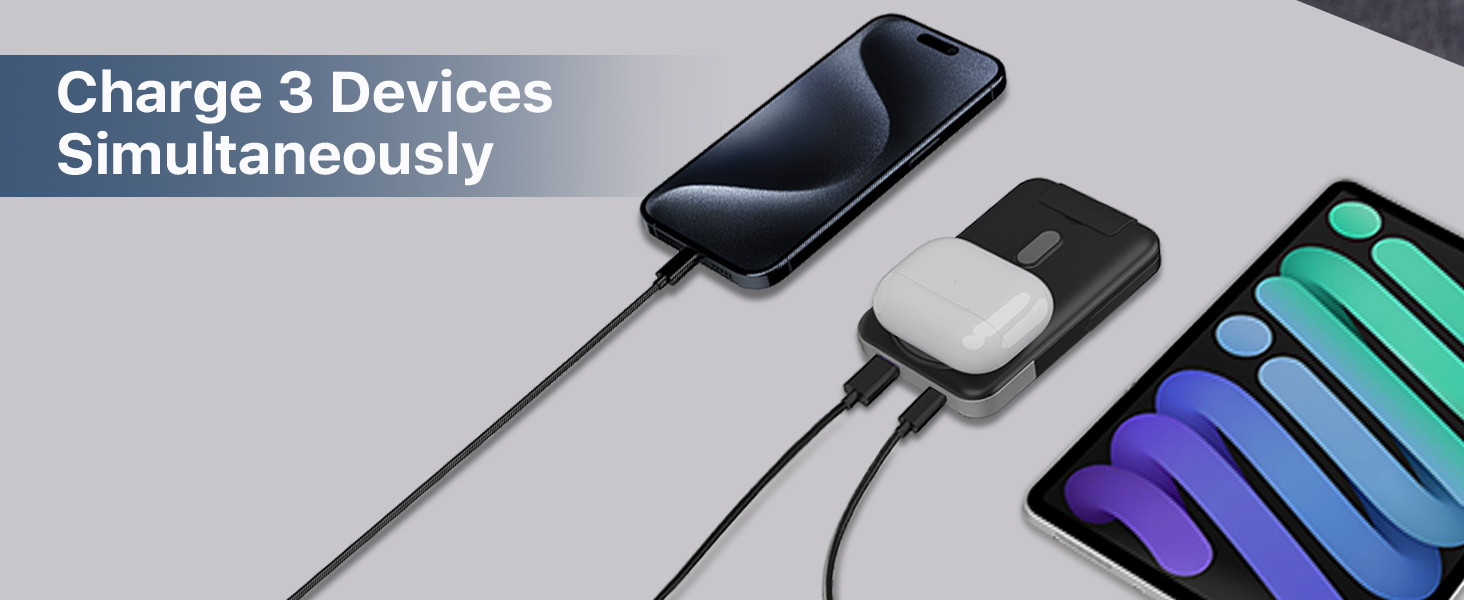ChargeCharge 3 Devices Simultaneously 3 Devices Simultaneously