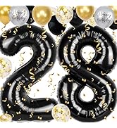 28th Birthday Decorations for Men Women, 40 inch 28 Balloon Numbers, 18 pcs 12 inch 28th Birthday...