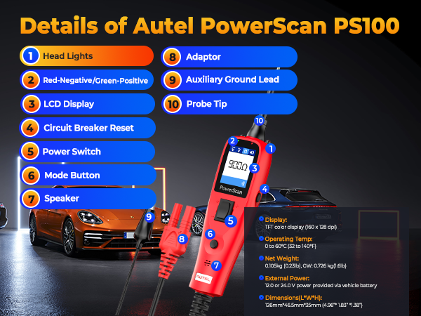 Autel PS100 Automotive Circuit Tester