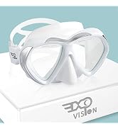 Adult Scuba Diving Mask, Anti-Fog Snorkel Goggles Tempered Glass Swim Mask Goggles with Nose Cove...