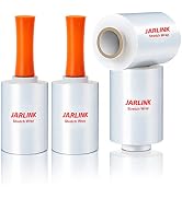 JARLINK 4 Pack Plastic Film Roll with Plastic Handles, 60 Gauge Thick, 5" x 1000ft Plastic Pallet...