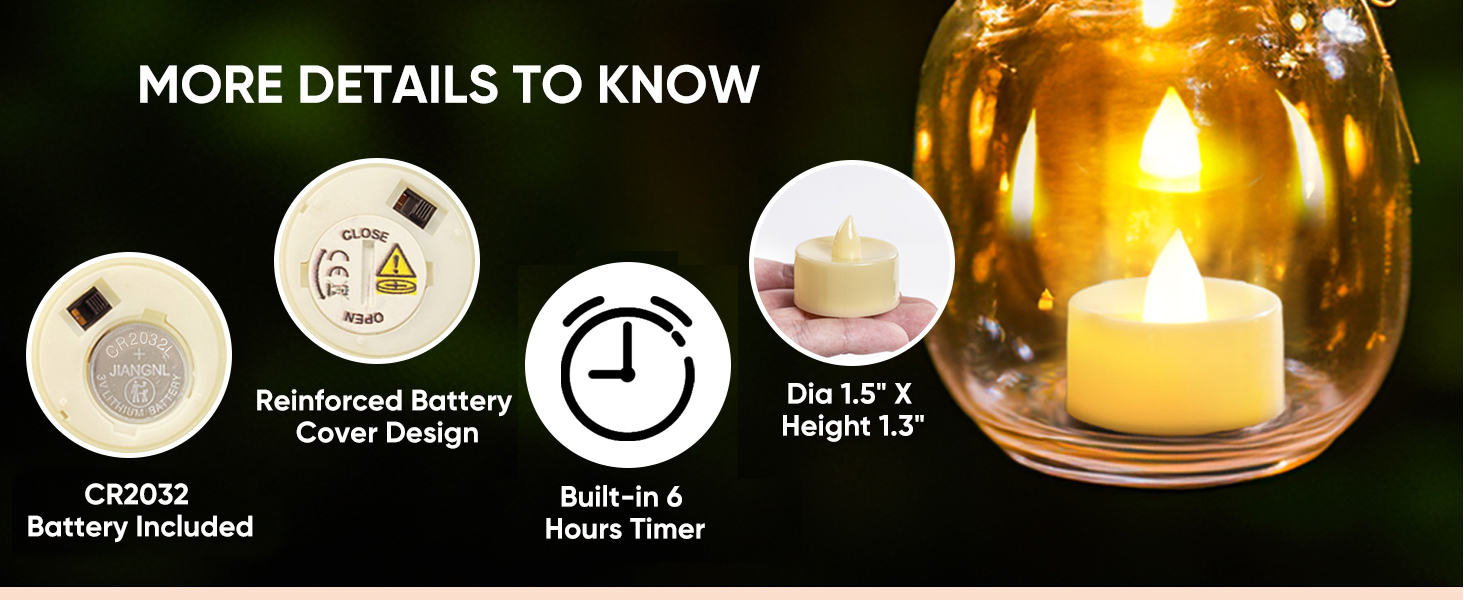 timer led tea candles